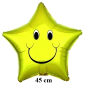 Smiley Stern-Luftballon aus Folie inklusive Helium