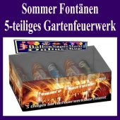 Sommer Fontänen, 5-teiliges Gartenfeuerwerkssortiment
