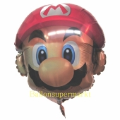 Super Mario Luftballon mit Helium Ballongas