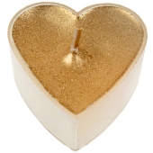 Teelichter in Herzform, Gold