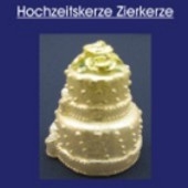 Kerze zur Hochzeit, Hochzeitstauben und Herzen, 7 x 11 cm