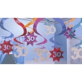 Geburtstag Dekoration Swirls 30