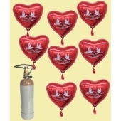 Midi-Set Herzballons "Alles Gute zur Hochzeit"