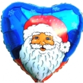 Weihnachtsdekoration, Weihnachtsballons, Weihnachts-Mini Set Nikolaus/blau "10"