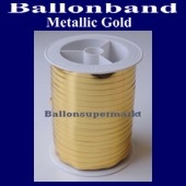 Ballonband, Luftballonbänder 1 Rolle 250 m, Metallic-Gold