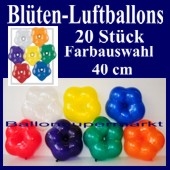 Blüten-Luftballons, 20 Stück, Farbauswahl, 40 cm