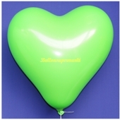 Herzluftballon, 40-45 cm, Grün, 1 Stück