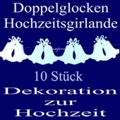 Doppelglockengirlanden 10Stck. Weiß