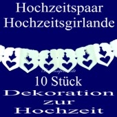 Hochzeitspaargirlanden 10Stck. Weiß