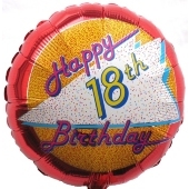 Happy Birthday 18 Luftballon mit Helium zum 18. Geburtstag
