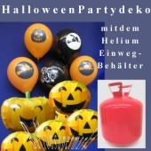 Partydeko Halloween mit dem Helium- Einwegbehälter