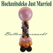 Hochzeitsdeko Just Married, Ballondeko mit Riesenballon