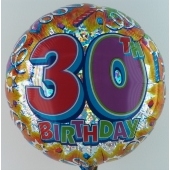 Happy Birthday "30" (ohne Helium)