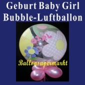 Geburt-Baby-Girl, Bubble Luftballon (ohne Helium)