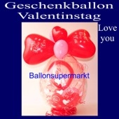 Geschenkballon "I Love You" Valentinstag