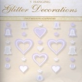 Glitter Decoration Hearts and Bells, Hochzeitsdekoration