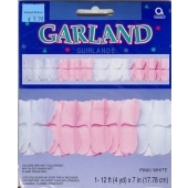 Paper Garland White/Pink