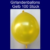 Kettenballons-Girlandenballons-Gelb-Metallic, 100 Stück