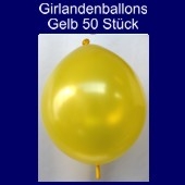 Kettenballons-Girlandenballons-Gelb-Metallic, 50 Stück