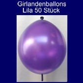 Kettenballons-Girlandenballons-Lila-Metallic, 50 Stück