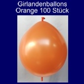 Kettenballons-Girlandenballons-Orange-Metallic, 100 Stück