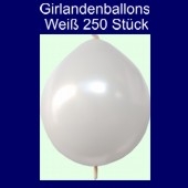 Kettenballons-Girlandenballons-Weiß-Metallic, 250 Stück