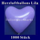 Herzluftballons Lila 1000 Stück