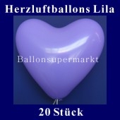 Herzluftballons Lila 20 Stück