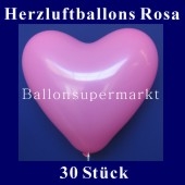 Herzluftballons Rosa 30 Stück
