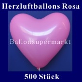 Herzluftballons Rosa 500 Stück