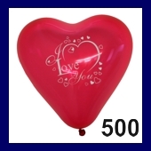 Herzballon I Love You 500 Stück