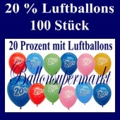 Luftballons 20 Prozent, 100 Stück