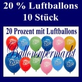 Luftballons 20 Prozent, 10 Stück