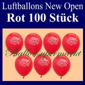 Luftballons Neueröffnung, New Open, Rot, 100 Stück