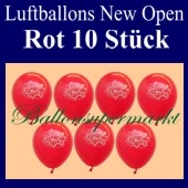 Luftballons Neueröffnung, New Open, Rot, 10 Stück