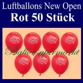 Luftballons Neueröffnung, New Open, Rot, 50 Stück