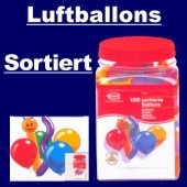 Luftballons "Figuren Rundballons Sortiert" 100 Stück