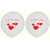 Luftballons "I Love You Hearts" 100 Stück