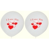 Luftballons "I Love You Hearts" 25 Stück