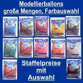 Modellierballons, Mengenrabatt, Farbauswahl