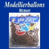 Modellierballons, Braun, 100 Stück