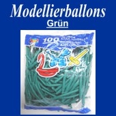 Modellierballons, Grün, 100 Stück