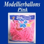 Modellierballons, Pink, 100 Stück