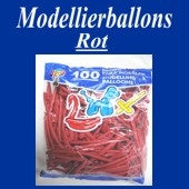 Modellierballons, Rot, 100 Stück