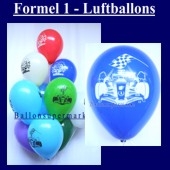 Motiv-Luftballons-Rennwagen-Formel-1