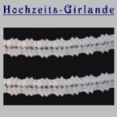 Hochzeitsdeko-Girlande Weiß 11cm / 10 Stück