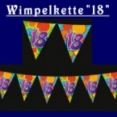 Wimpelkette "18"