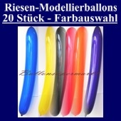 Riesen-Modellierballons, 20 Stück, Farbauswahl