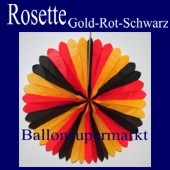 Rosette, Gold-Rot-Schwarz, Dekorosette Deutschland
