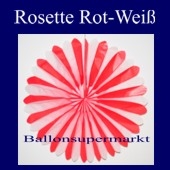 Rosette, Rot-Weiss, Dekorosette